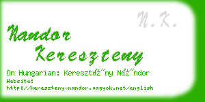 nandor kereszteny business card